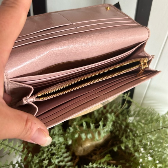 Miu Miu Long Wallet Calf Pink - Picture 5 of 8